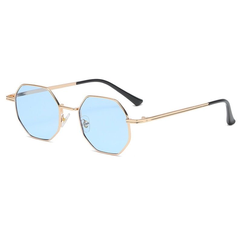 Geometric sunglasses with thin frames