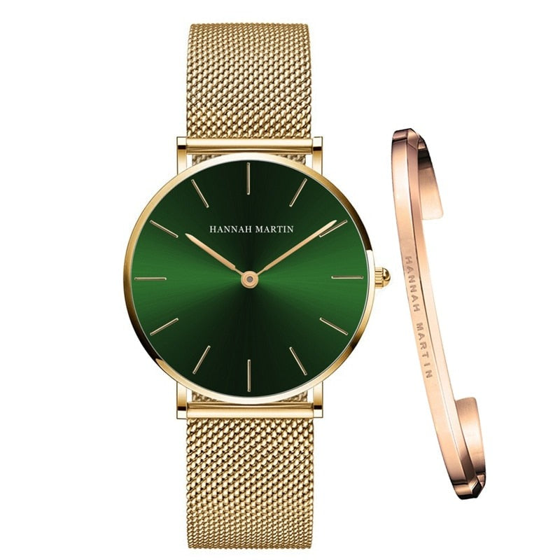 Women's watch with an open bracelet