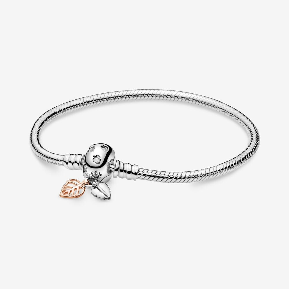 Silver modular bracelet - apple