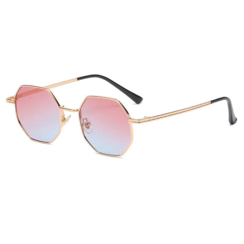 Geometric sunglasses with thin frames