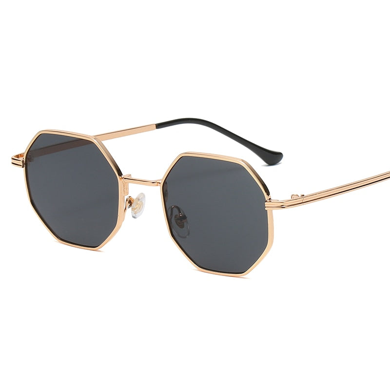 Geometric sunglasses with thin frames