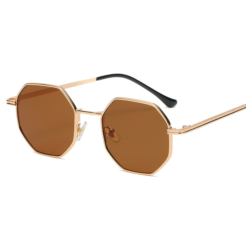 Geometric sunglasses with thin frames