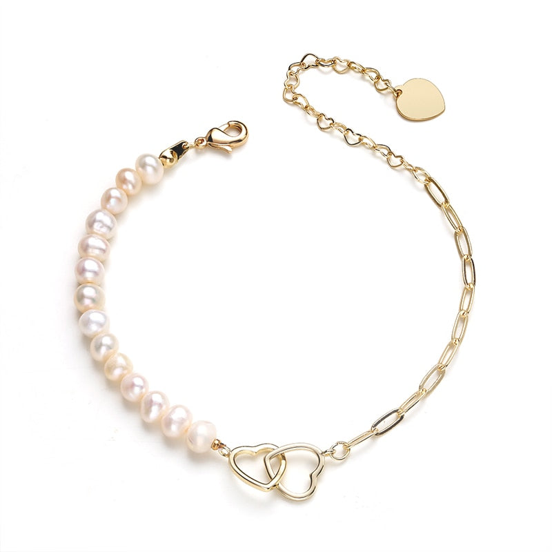 Bracelet with imitation pearls