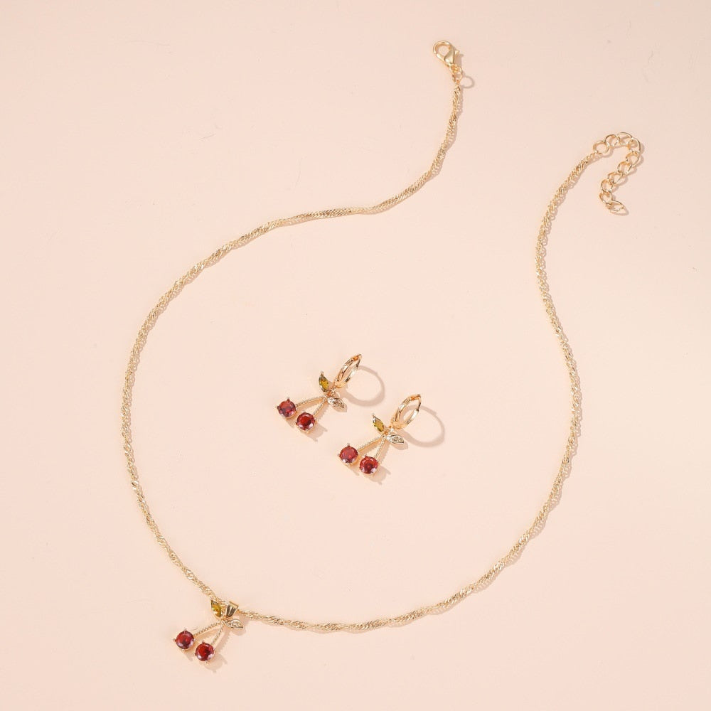 Jewelry set - cherries