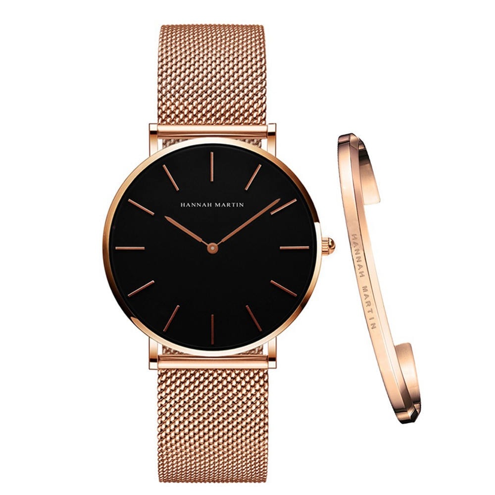 Women's watch with an open bracelet