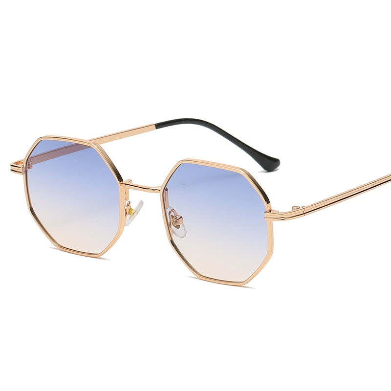 Geometric sunglasses with thin frames
