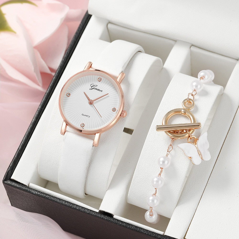 Minimalist women's watch with bracelet