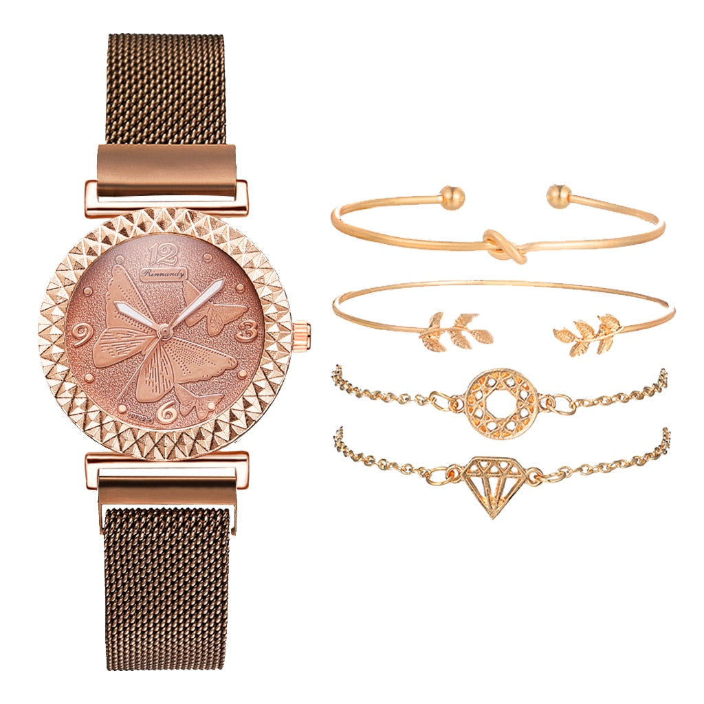 Ladies' watch with bracelet set