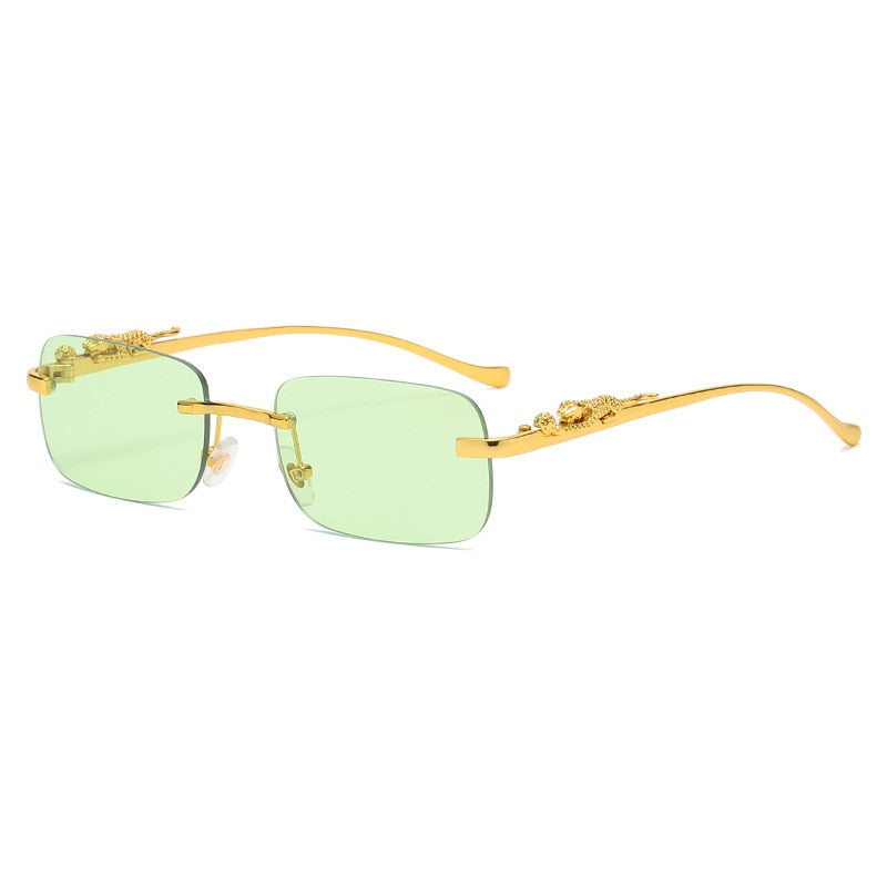 Rectangular frameless sunglasses