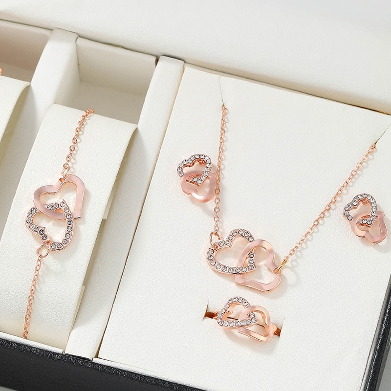 Jewelery set with hearts