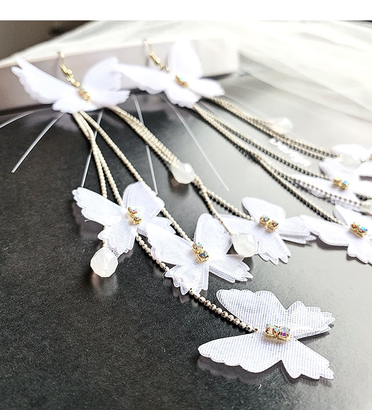 Long earrings - butterflies
