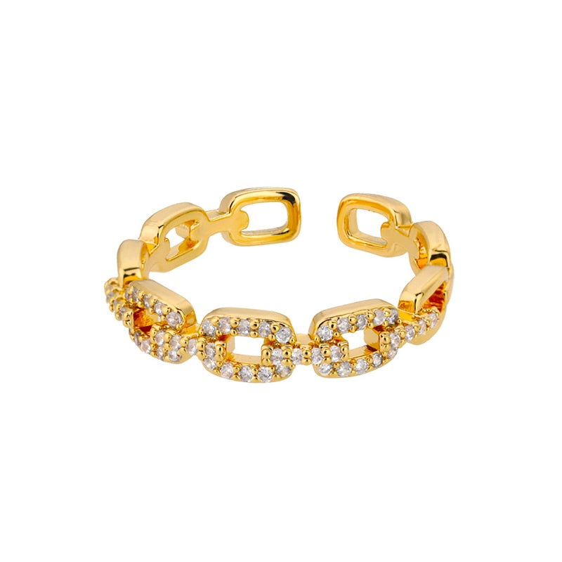 Ring with decorative zircons