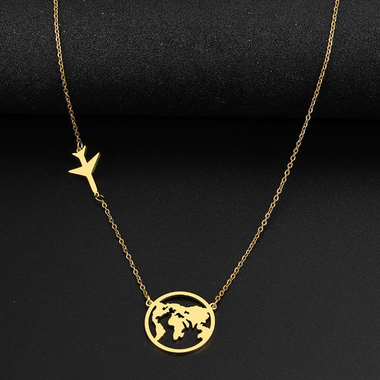 Necklace - travel motif