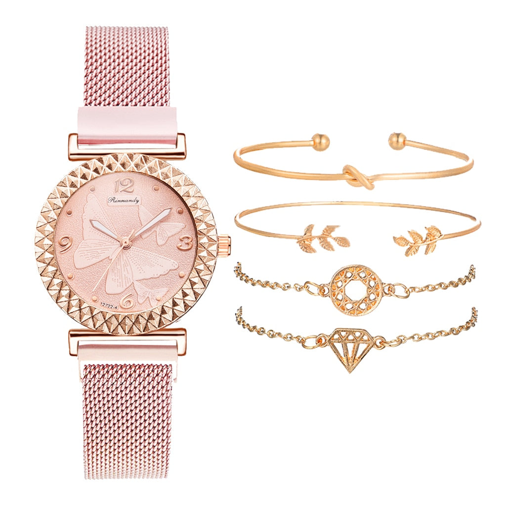 Ladies' watch with bracelet set
