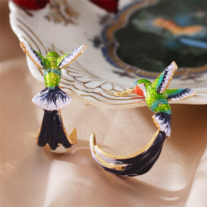 Earrings - hummingbirds