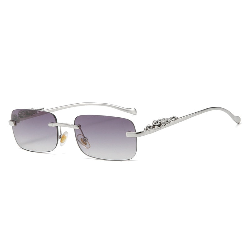 Rectangular frameless sunglasses