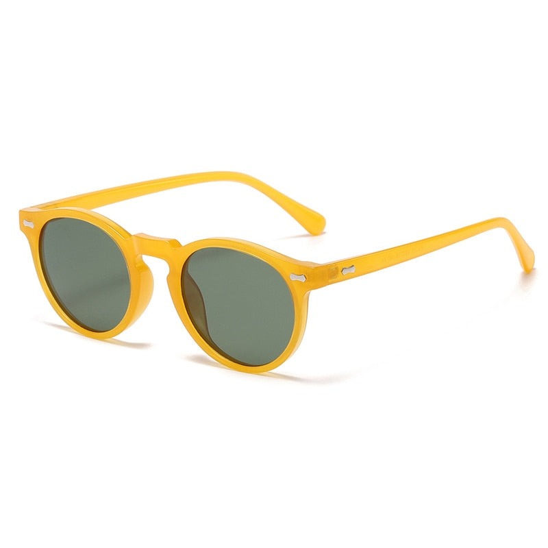 Retro-style round glasses