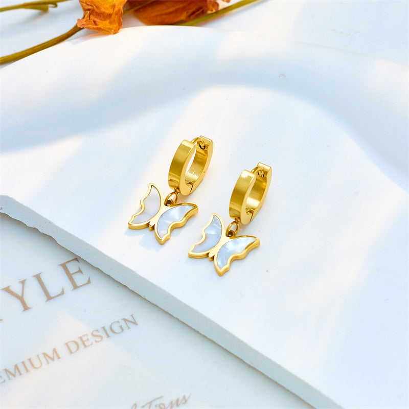 A set of jewelry with a butterfly motif