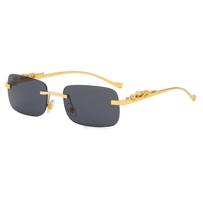 Rectangular frameless sunglasses