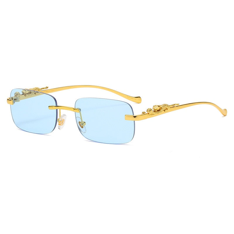 Rectangular frameless sunglasses
