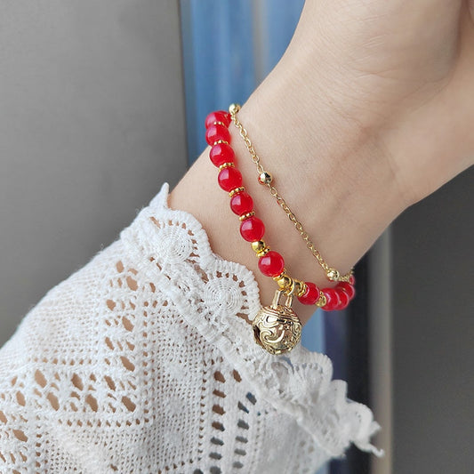 Double bead bracelet