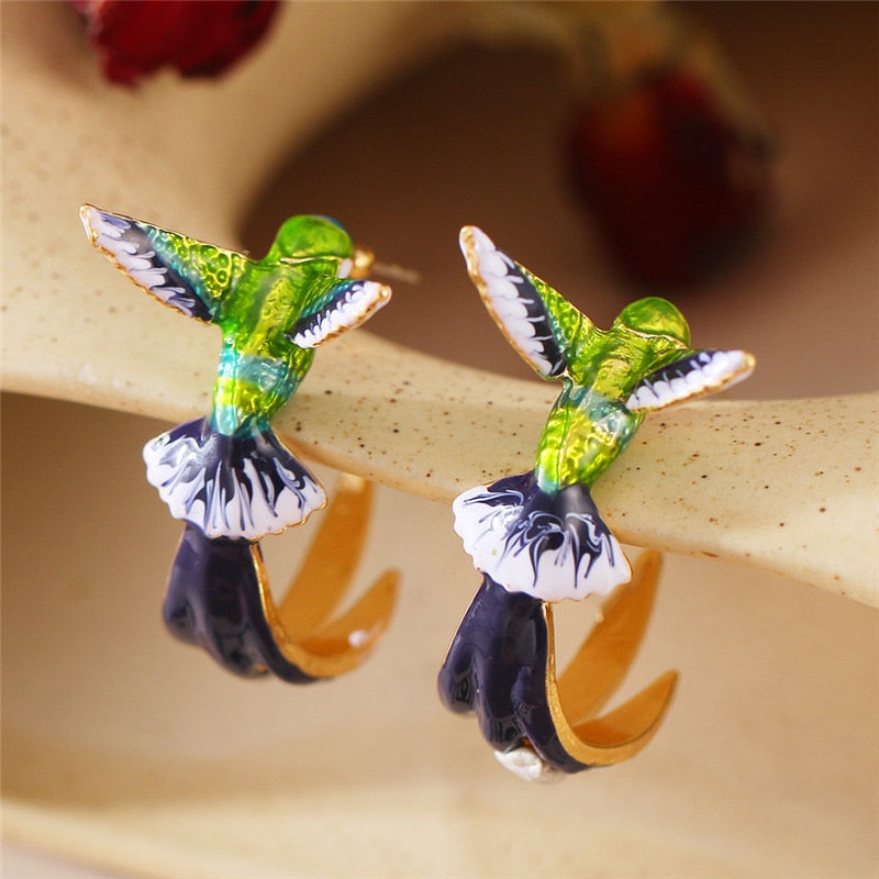 Earrings - hummingbirds