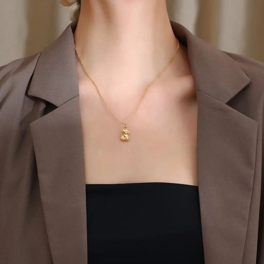 Necklace with a teddy bear
