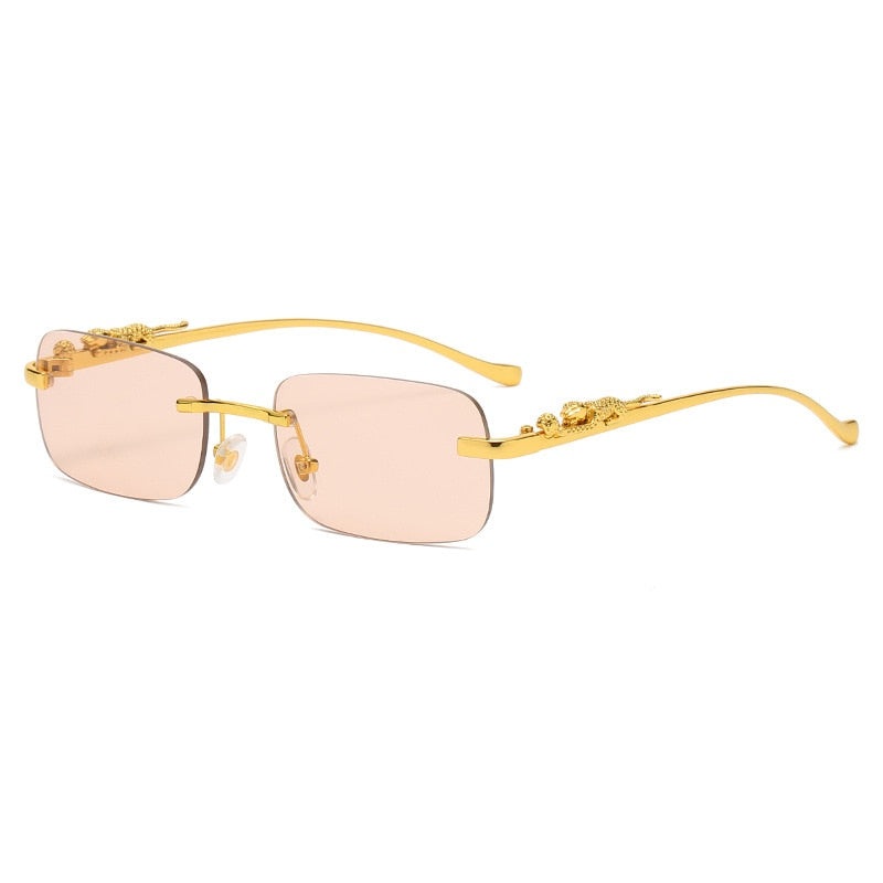 Rectangular frameless sunglasses