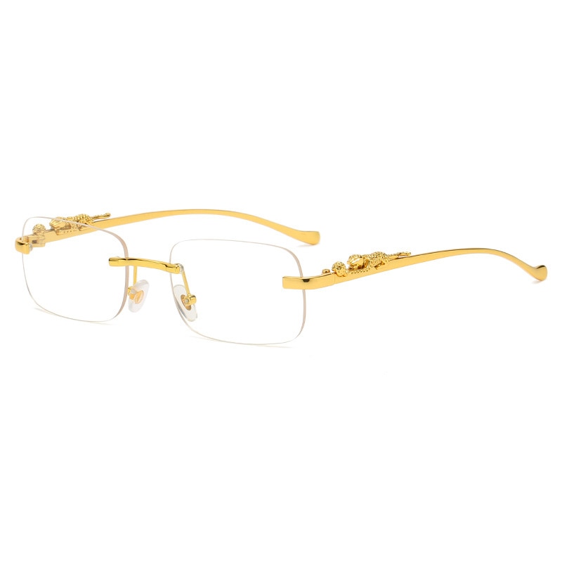 Rectangular frameless sunglasses