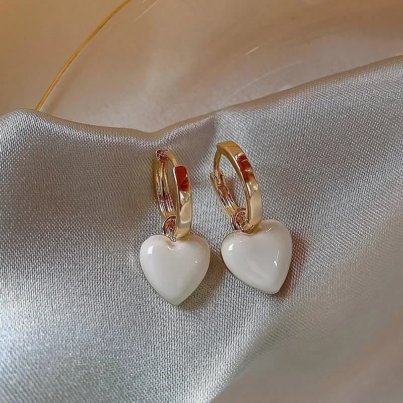 Hanging heart earrings
