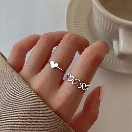 Heart ring set