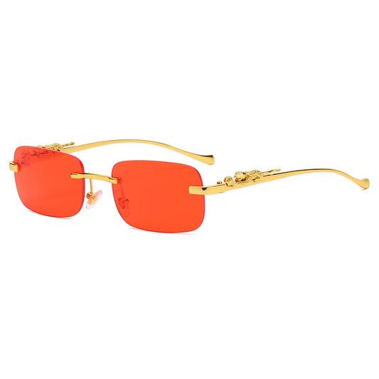 Rectangular frameless sunglasses