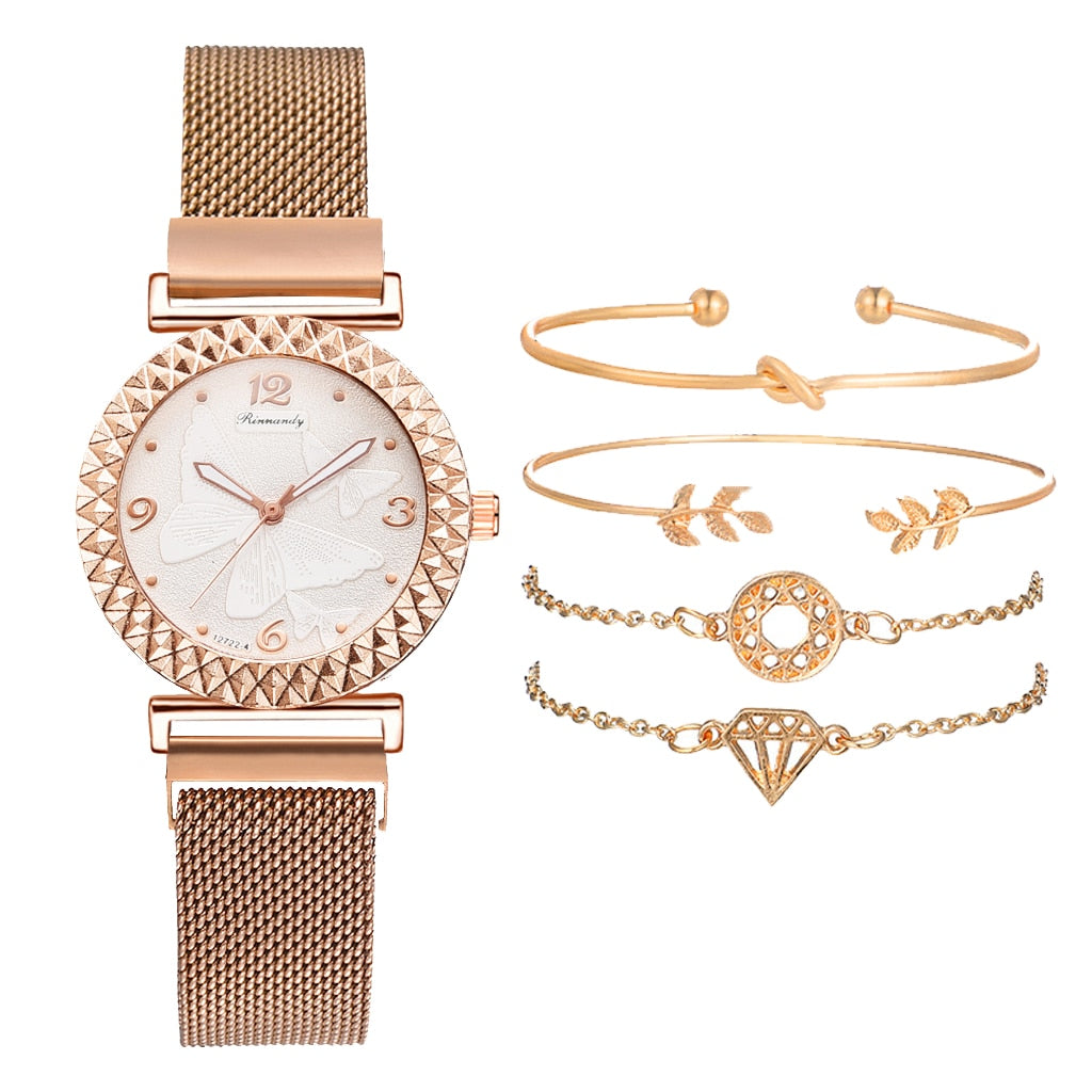 Ladies' watch with bracelet set