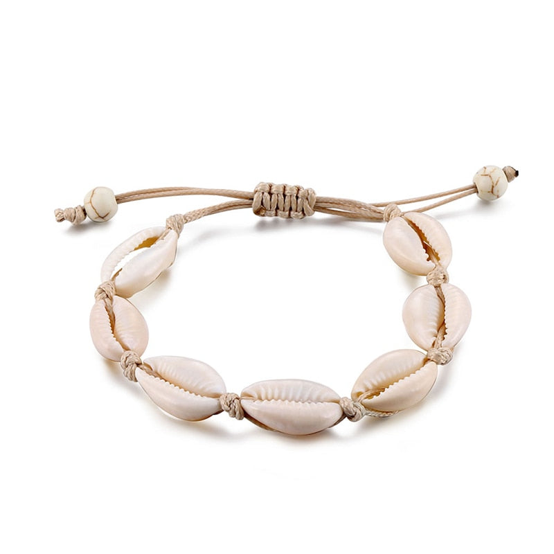 Ankle shell bracelet