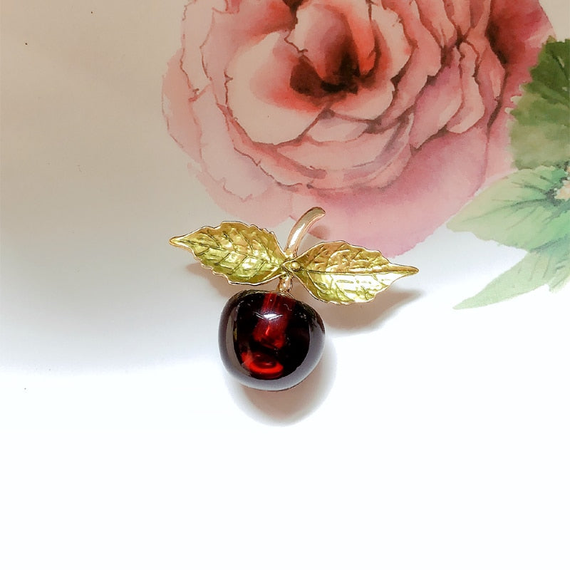 Brooch - apple