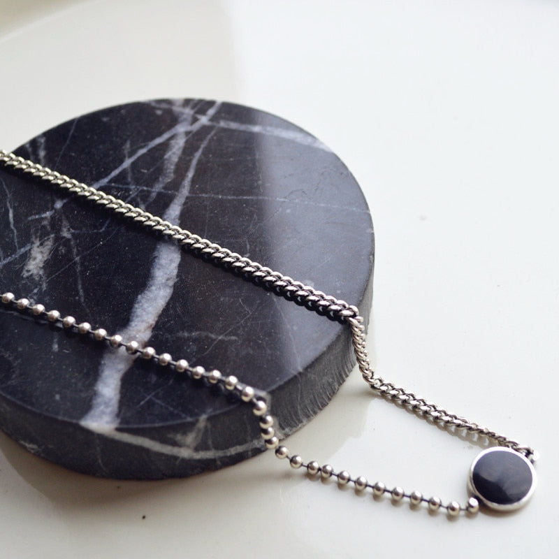 Silver minimalist necklace