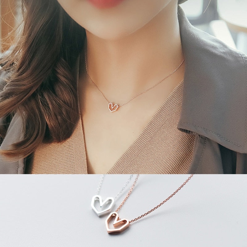 Necklace - geometric heart