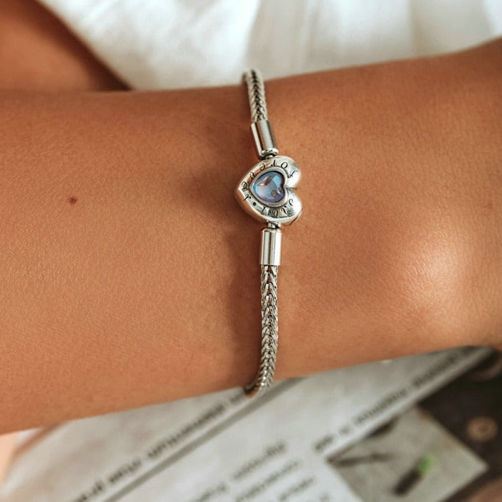 Silver modular bracelet - Heart