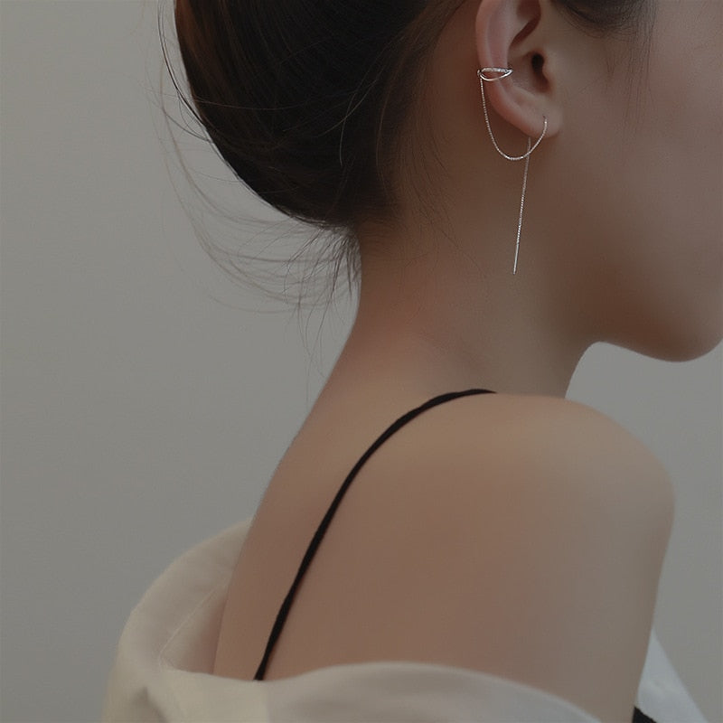 Earrings with ear cuffs