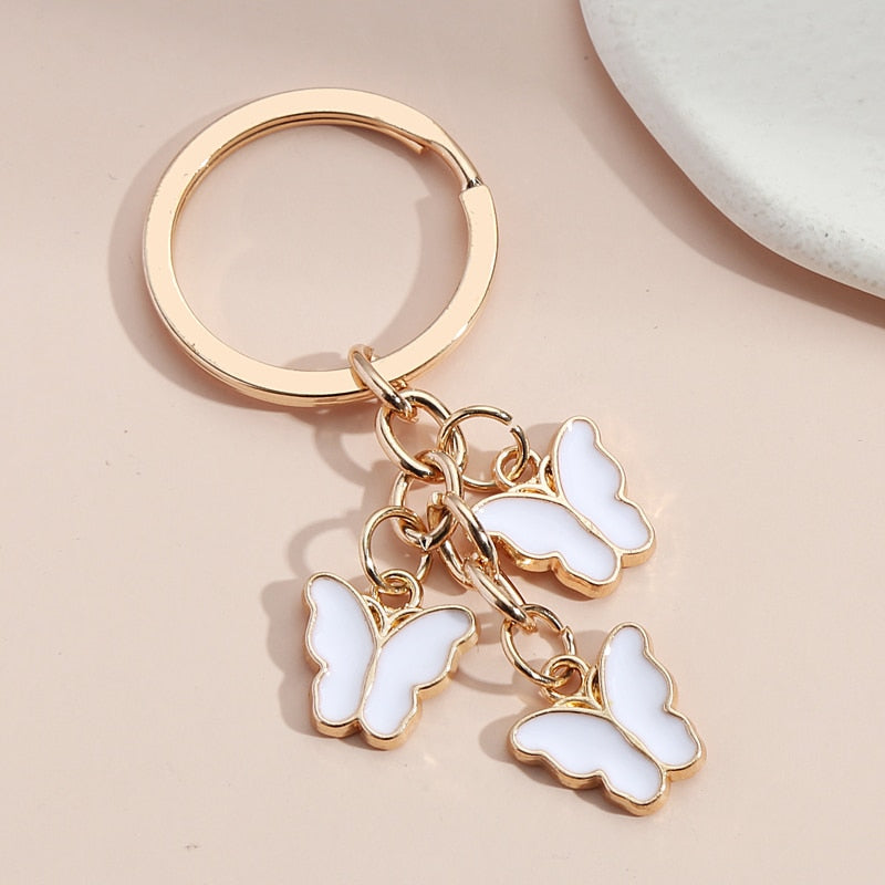 Butterfly motif keychain