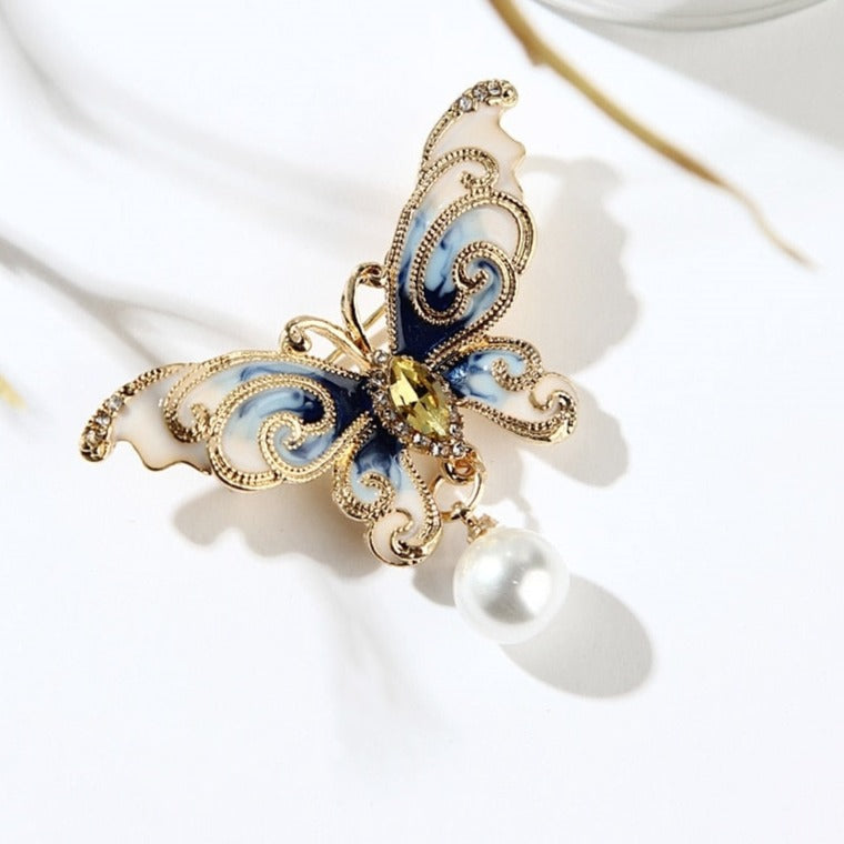 Marble butterfly brooch