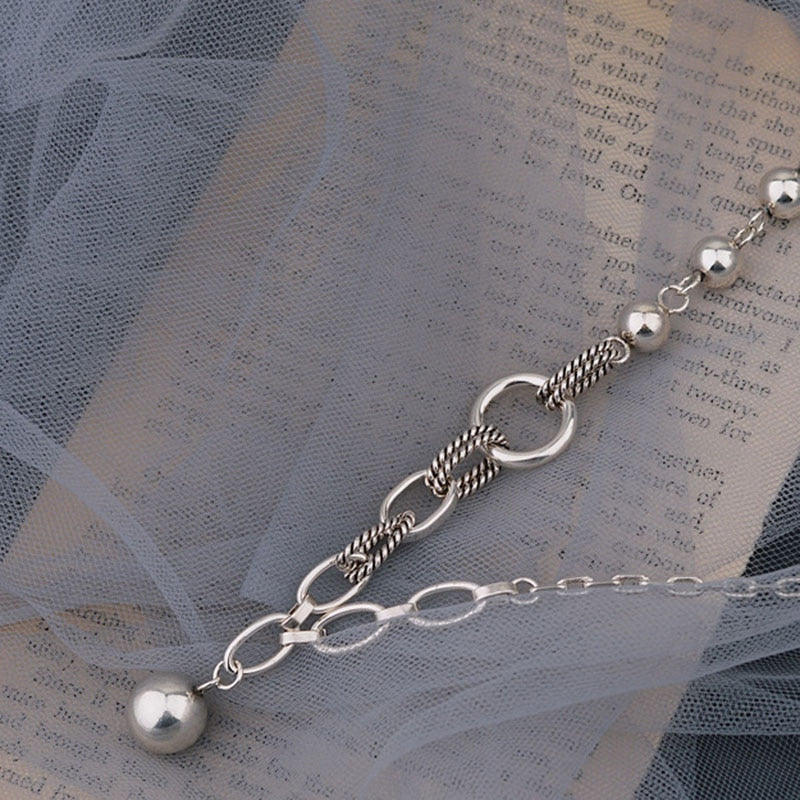 Silver necklace with a pendant