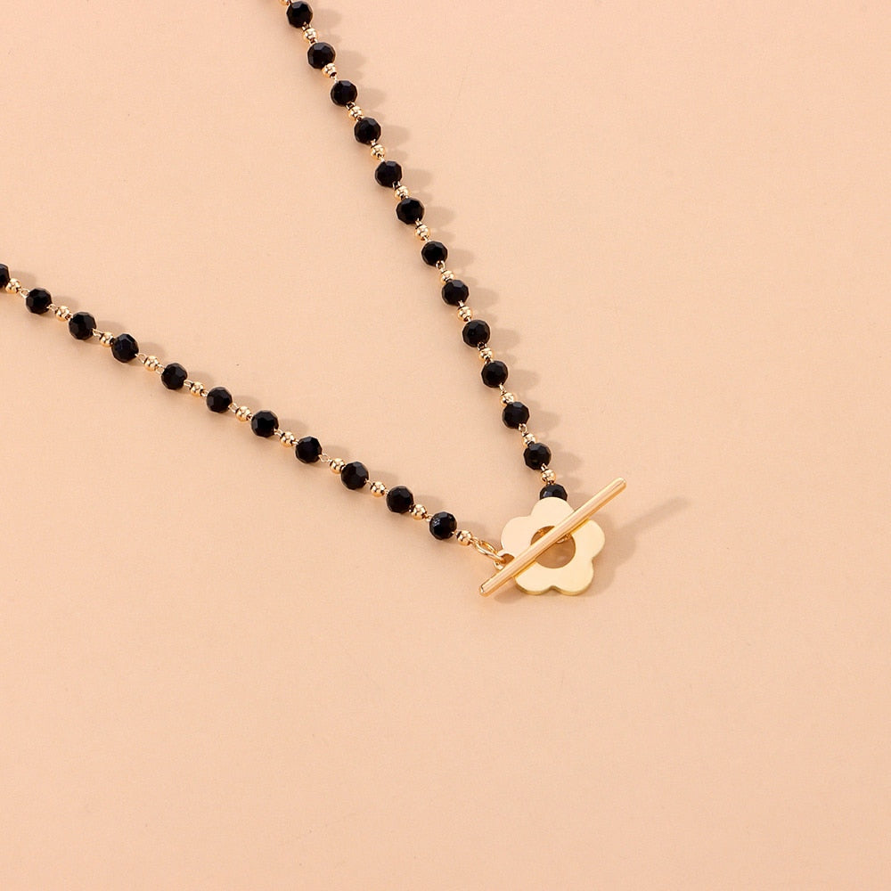 Beaded choker necklace