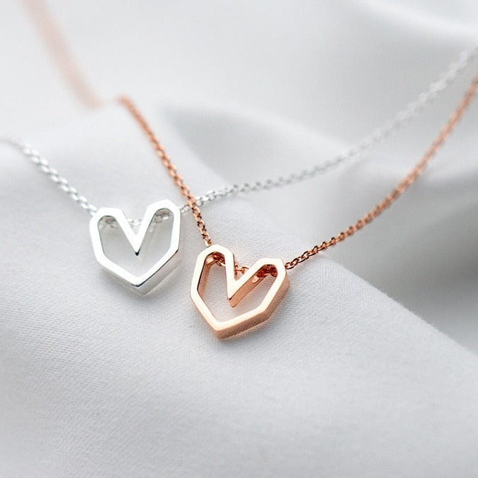 Necklace - geometric heart