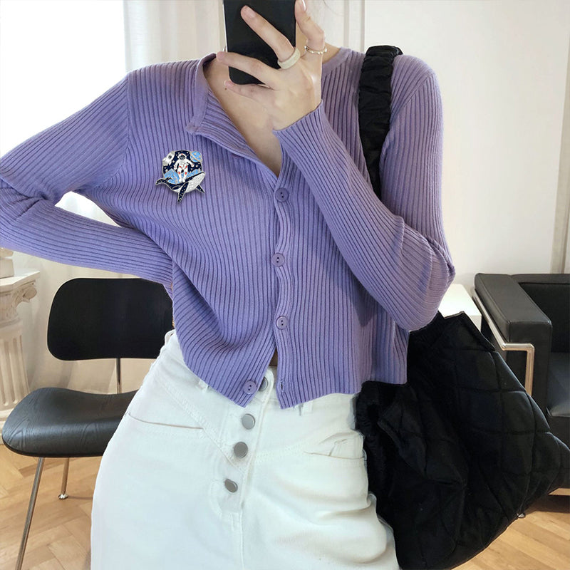 Pin - astronaut and whale