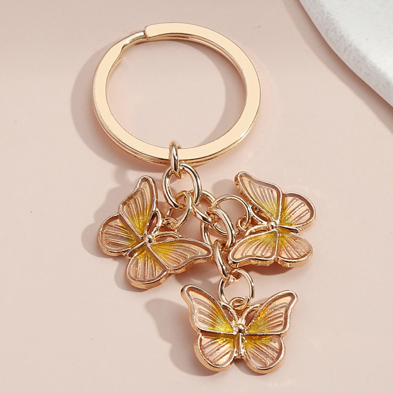 Butterfly motif keychain