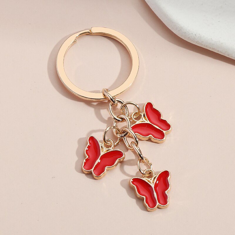 Butterfly motif keychain