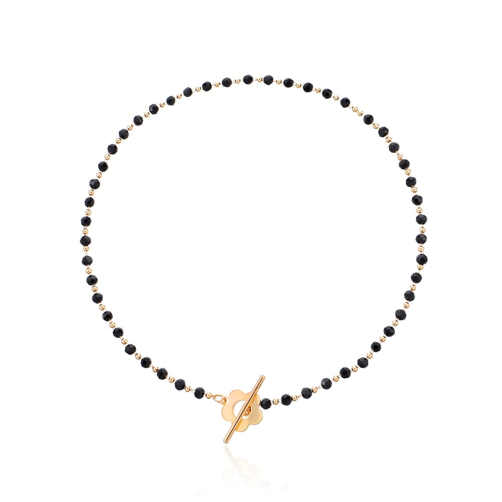 Beaded choker necklace