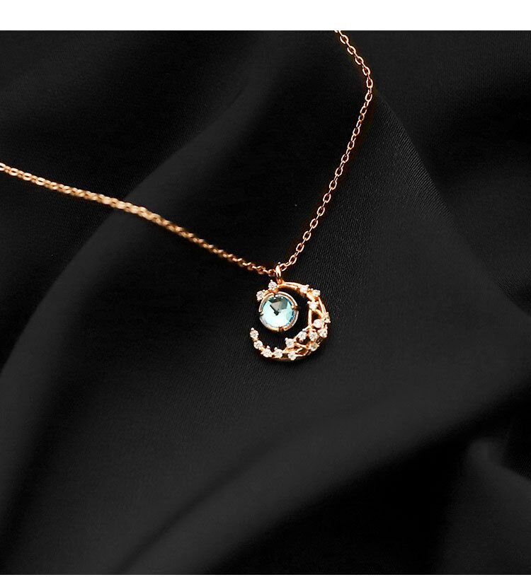 Necklace with a moon