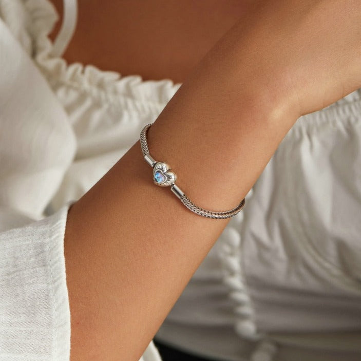 Silver modular bracelet - Heart